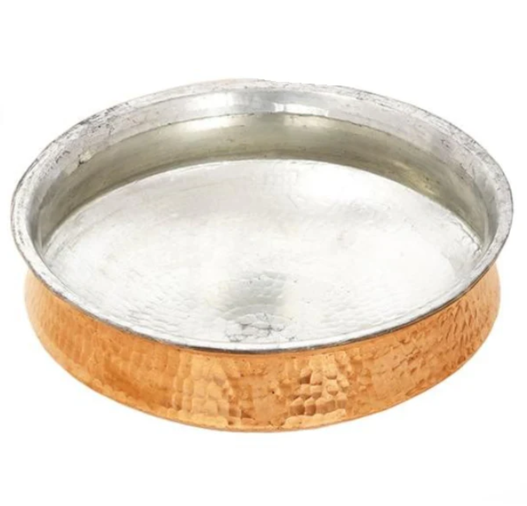 Copper Hammered Lucknowi Lagan for Cooking, Kalai Coating