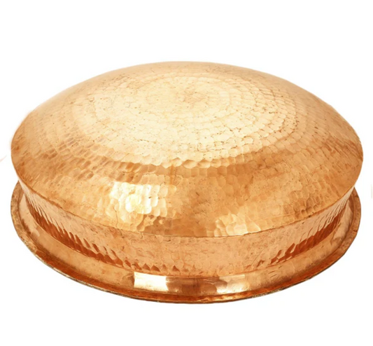 Copper Hammered Lucknowi Lagan for Cooking, Kalai Coating