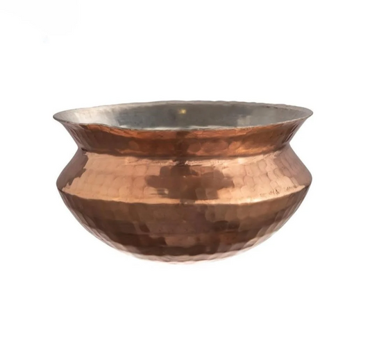 Traditional Copper Cookware Sipri or Pot with Tin Coating