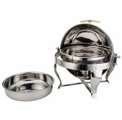 Roll Top Chafing Dish, 7.5 Liter's, Stainless Steel, Round