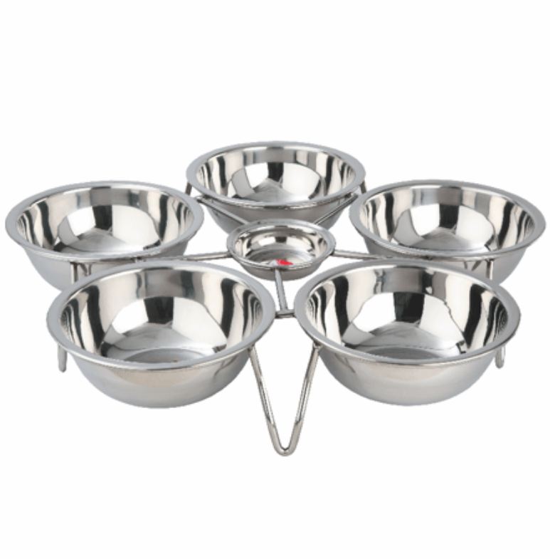 Stainless Steel Round Chatni Stand