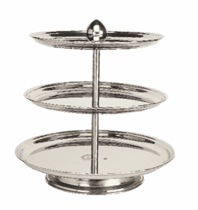 Stainless Steel 3 - Tier Salad Server Tray