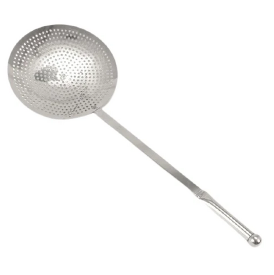 Stainless Steel 8" Round Skimmer Jhara for Frying Purpose, Heavy Duty Commercial Kitchenware