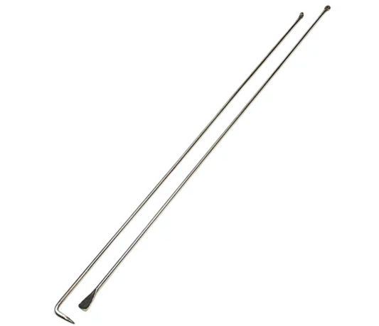 SS Skewers Set for Clay Tandoor, 39" Length for Removing Tandoori Naan Bread or Roti