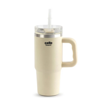Cello Quench 600 Insulated Travel Tumbler with Handle, Lid & Straw