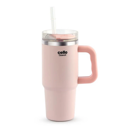 Cello Quench 600 Insulated Travel Tumbler with Handle, Lid & Straw