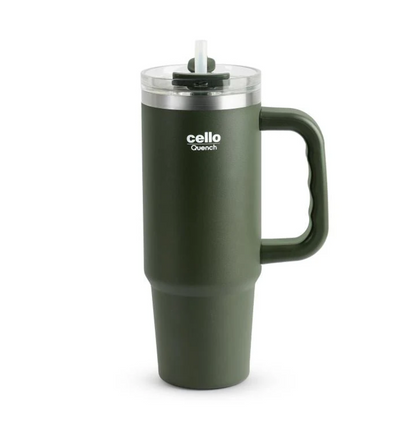 Cello Quench 600 Insulated Travel Tumbler with Handle, Lid & Straw
