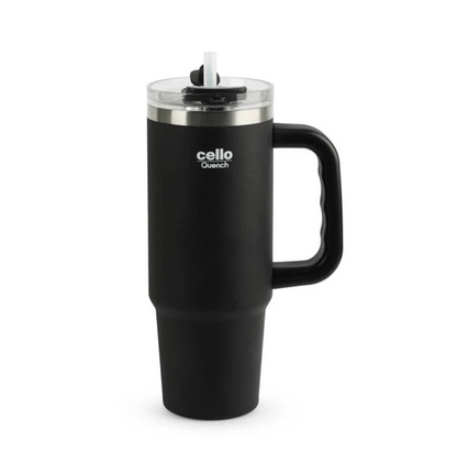 Cello Quench 600 Insulated Travel Tumbler with Handle, Lid & Straw
