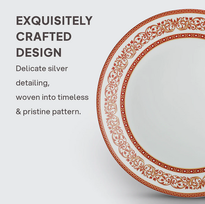 Cello Solitaire Opalware Dinner Set, Rosso