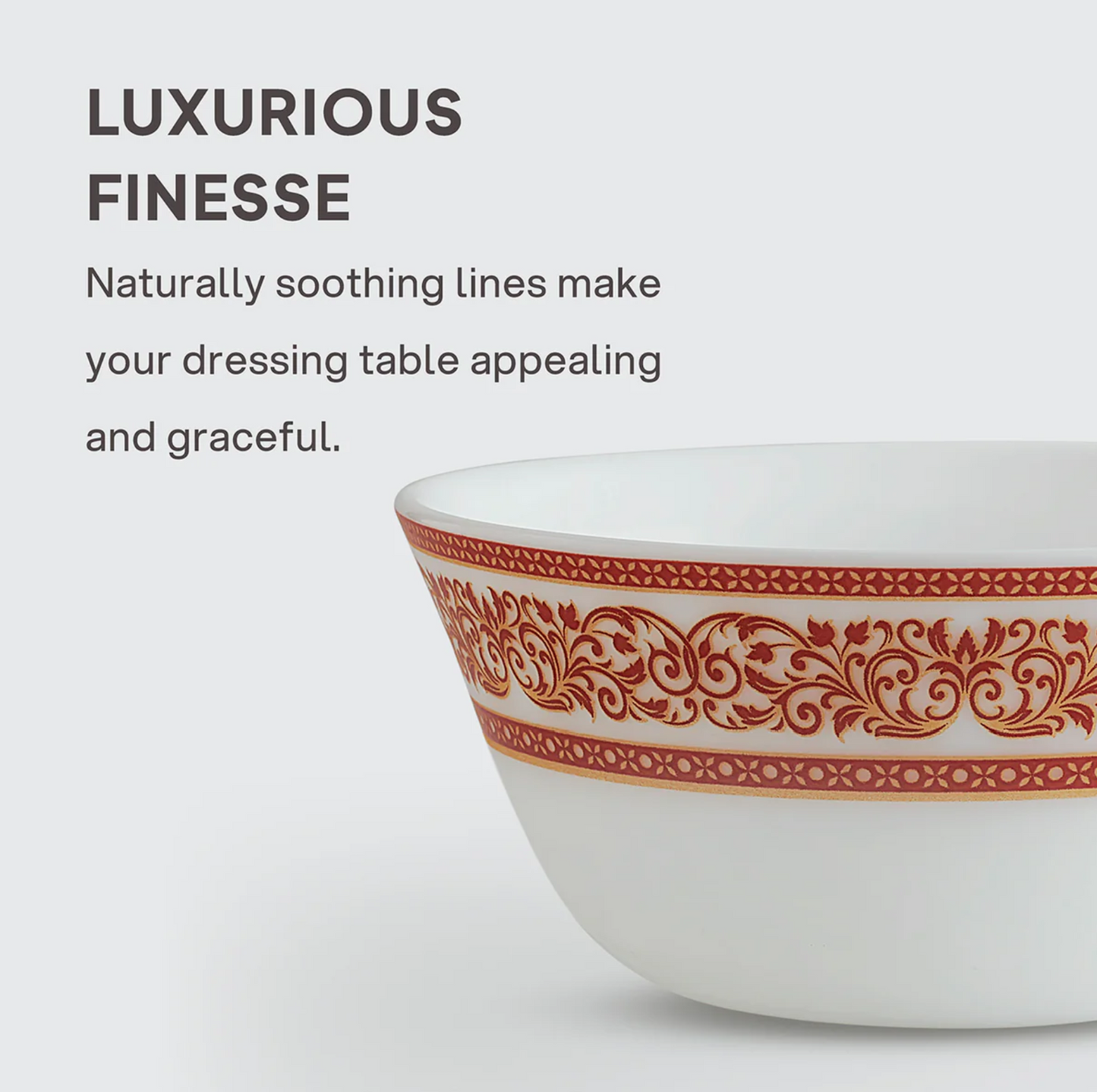 Cello Solitaire Opalware Dinner Set, Rosso