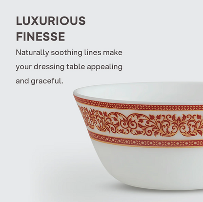 Cello Solitaire Opalware Dinner Set, Rosso