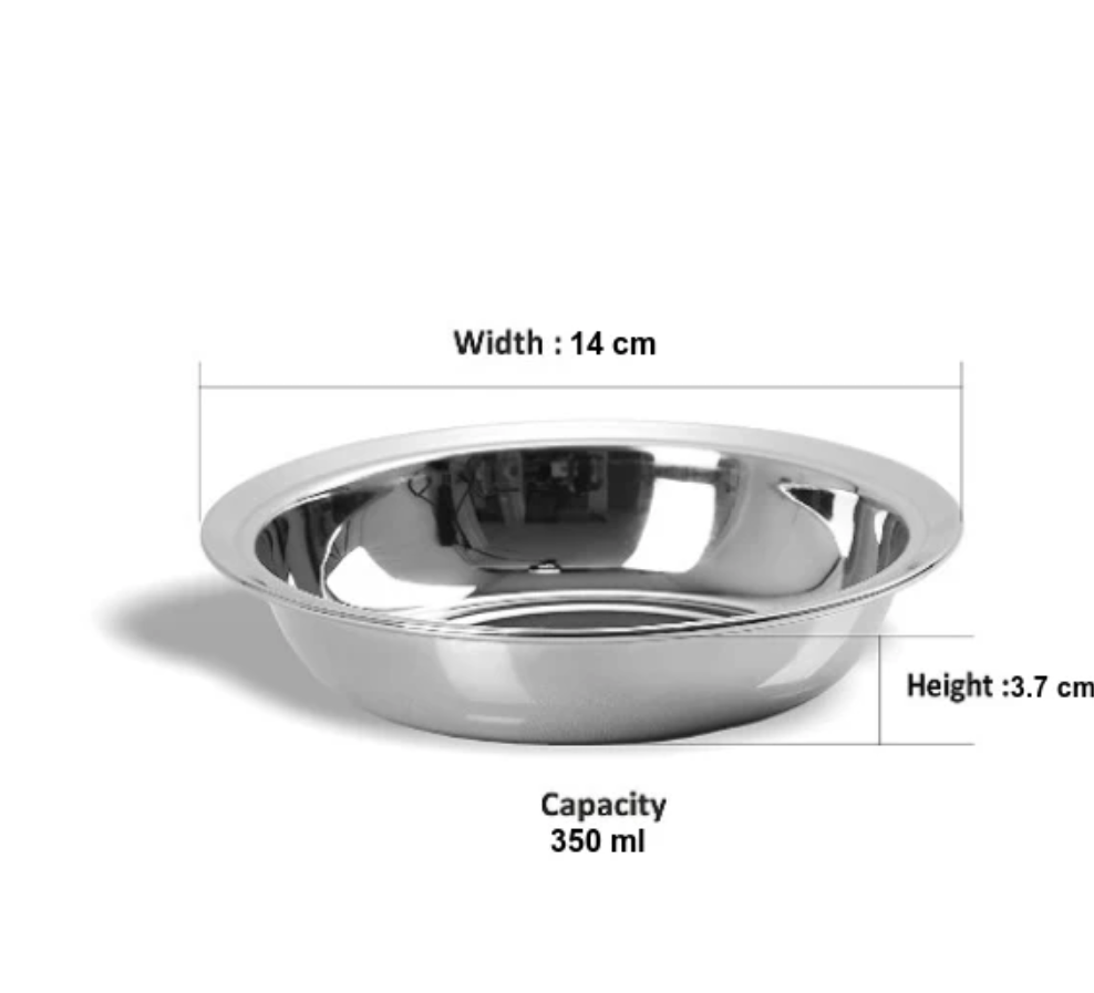 Stainless Steel Maharaja Thali Set, 10 pieces