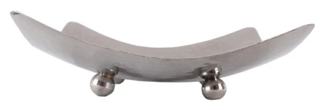 Stainless Steel Hammered Square Snack Tray or Platter with Legs