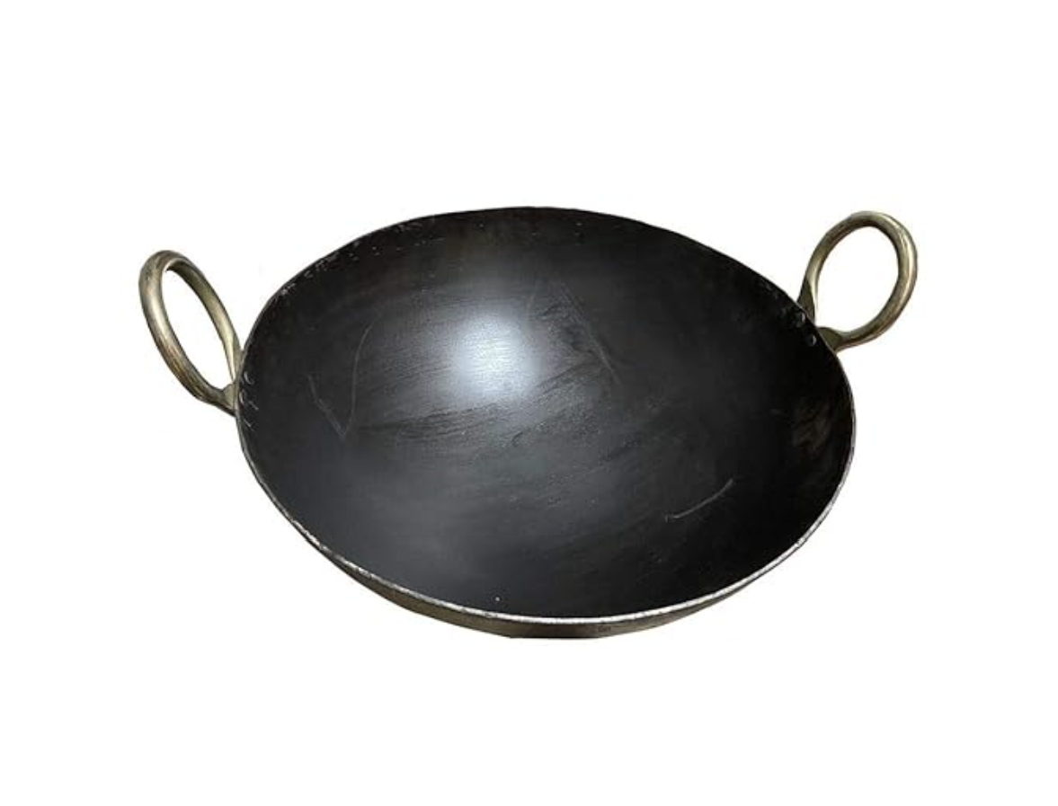 Commercial Iron Kadai with Riveted Handles (All Sizes)