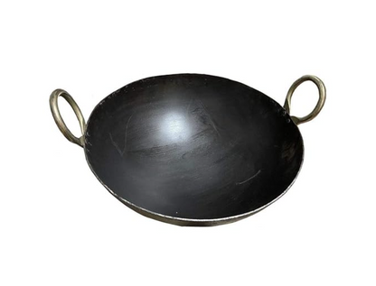 Commercial Iron Kadai with Riveted Handles (All Sizes)