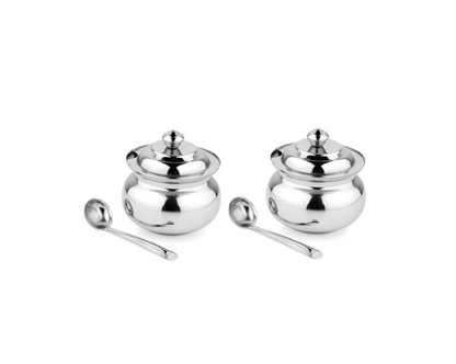 Stainless Steel Multipurpose Ghee Pot, Pickle Container - 300 ml