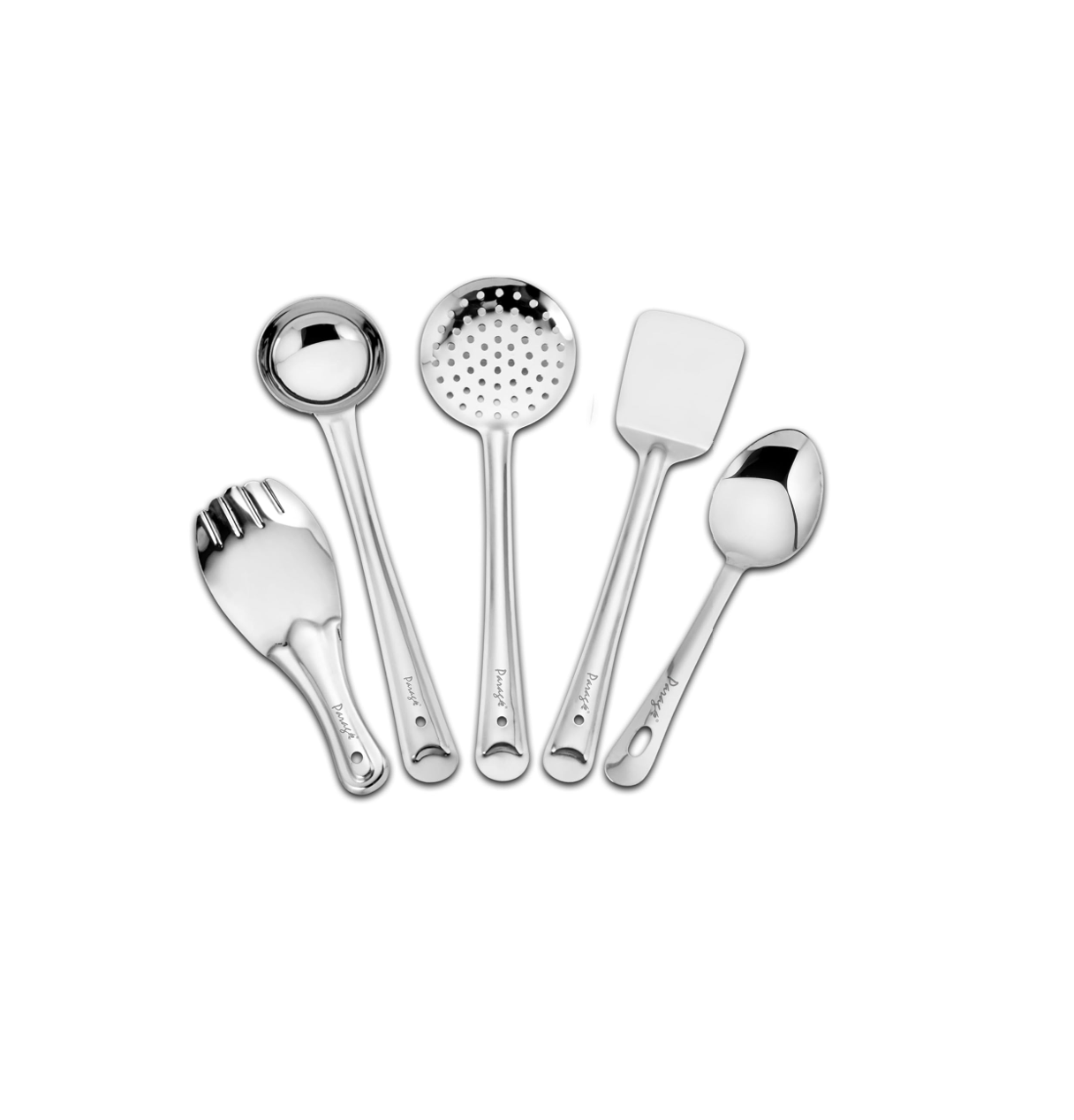 Stainless Steel Spoons - Ladle, Skimmer, Turner, Basting, and Rice Spoon