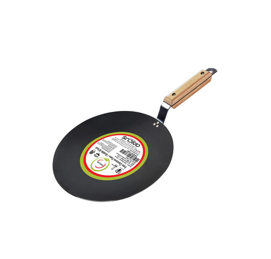Iron Concave Tawa for Roti Chapati with Wooden Handle (All Sizes)