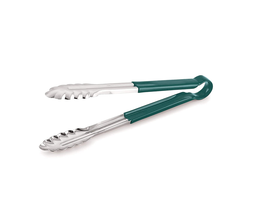 Stainless Steel Green Vinyl Coated Utility Tong 23 cm Long