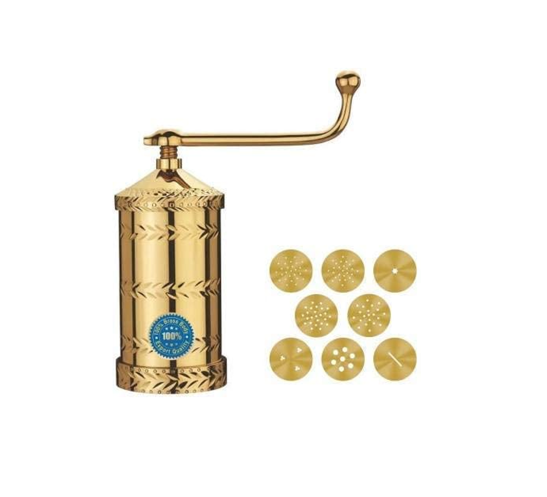 Pure Brass 800gm Sev Sancha Machine with Free 8 Different Jali