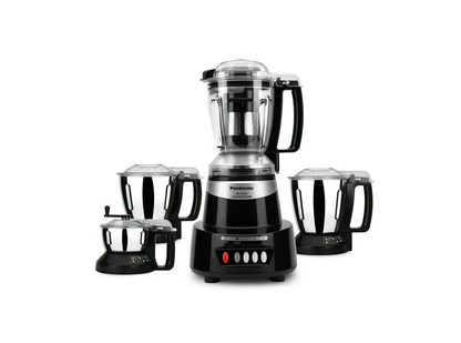 Panasonic Heavy Duty Mixer Grinder For Kitchen MX-AV425 (Charcoal Black) Elements Series Powerful 1500W(MMLW) 4 Jar(Three-304 Stainless Steel & 1Juicer Extractor Jar)|5 Years Motor Warranty