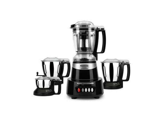 Panasonic Heavy Duty Mixer Grinder For Kitchen MX-AV425 (Charcoal Black) Elements Series Powerful 1500W(MMLW) 4 Jar(Three-304 Stainless Steel & 1Juicer Extractor Jar)|5 Years Motor Warranty
