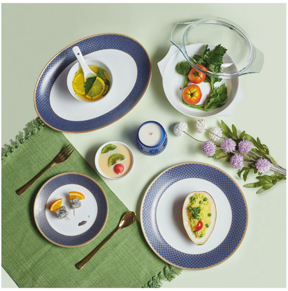 Cello Solitaire Opalware Dinner Set, Sapphire