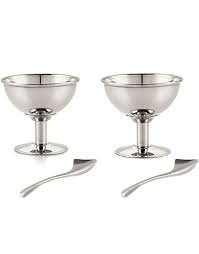 Steel Ice-Cream Cup with Stand
